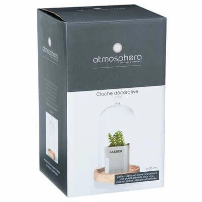 Skleněné stínidlo s dřevěným podstavcem