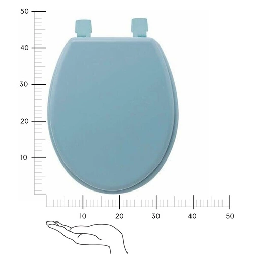 Oválné WC sedátko 5five Simply Smart HDF modré snadná montáž do koupelny