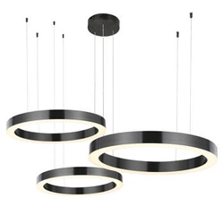 Závěsné LED svítidlo CIRCLE černé moderní do obýváku a jídelny Step into Design