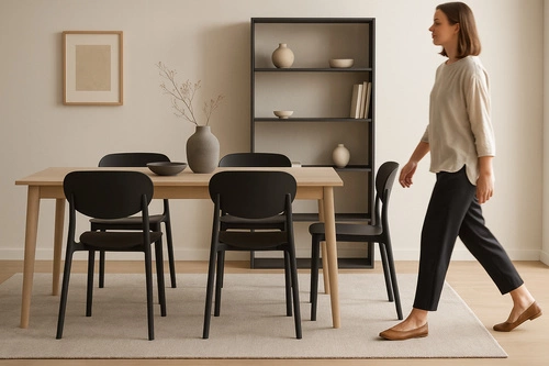 Zahradní jídelní židle plastová černá stohovatelná – Plasta 5five Simply Smart