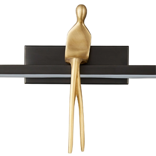 Moderní LED nástěnné svítidlo AMICI černé 31 cm Step into Design do obýváku a ložnice