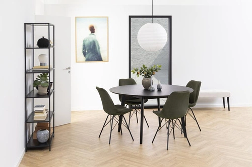 Čalouněná židle Eris Actona manšestr zelená moderní do jídelny a obýváku