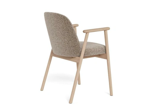 Židle Leo Actona béžová bouclé bělený dub jídelní židle