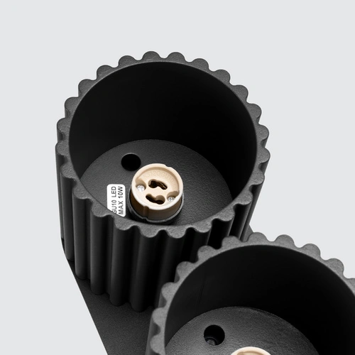 Moderní černý stropní plafon AURA 2 do obýváku a kuchyně GU10 minimalistický