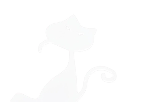 Bílý kovový nástěnný věšák na klíče a bundy do předsíně Kočky Intesi moderní