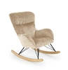 Houpací křeslo Opera béžové do obýváku moderní skandinávské čalouněné s područkami