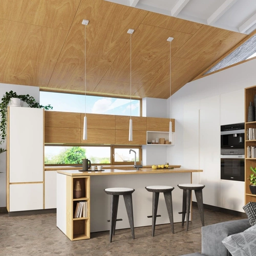 Závěsné svítidlo PRYSM 1 bílé moderní do obýváku a kuchyně ocelové jednoduché 120 cm