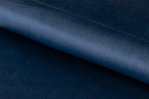 Actona Demina sametová modrá jídelní židle na černých nohách