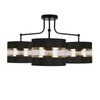 Andy závěsná lampa černá 3x40W E27 stínidlo černá+zlatá