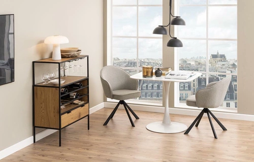 Čtvercový stůl Malta 90x90 cm bílý keramický mramor moderní do jídelny a kuchyně