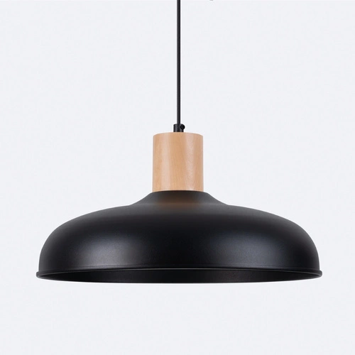 Závěsné svítidlo INDY černé skandinávské do obýváku a nad stůl 38 cm SOLLUX LIGHTING