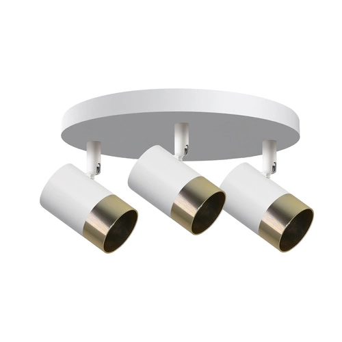 Stropní svítidlo Tobi moderní bílo-zlaté kovové 3xGU10 do obýváku a jídelny CANDELLUX