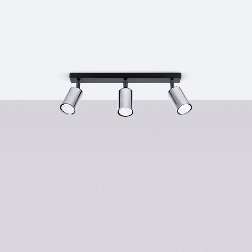 Stropní svítidlo WINX 3 černý chrom moderní ocelové do obýváku a ložnice SOLLUX