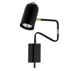 Nástěnné svítidlo Hosti černé moderní kovové do ložnice a obýváku Candellux Lighting