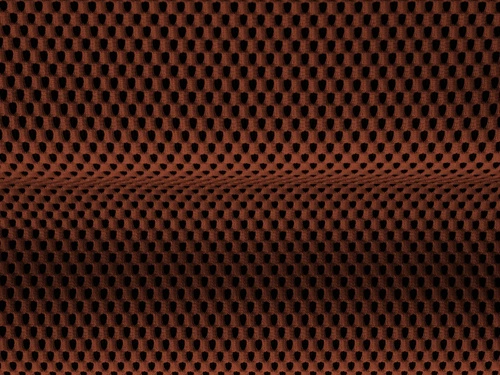 Čtvercová taburetka Bellis Brick 3D hnědá, moderní prošívaná do obýváku, čalouněná 94x94 cm