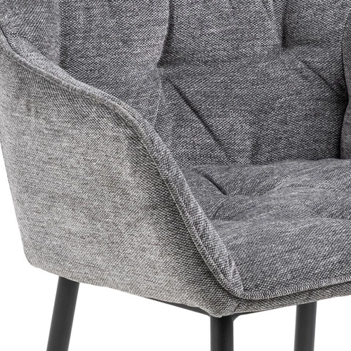 Čalouněná jídelní židle s područkami Brooke antracitová moderní Actona