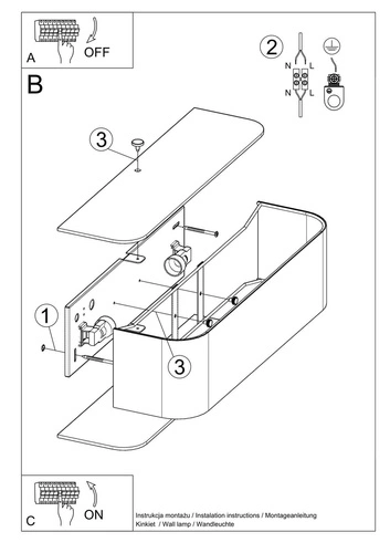 Nástěnné svítidlo LOKKO bílé
