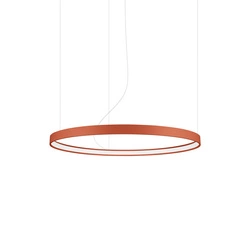 Moderní LED lustr RIO 78 červená okr, nastavitelný do obýváku nebo nad stůl, 78 cm