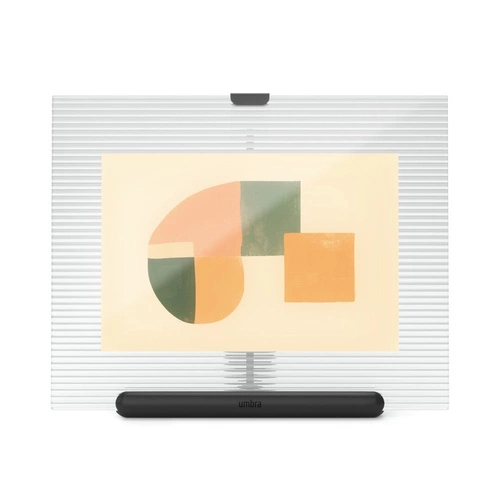 Skleněný fotorámeček 10x15 Umbra Flute černý moderní stojací dekorativní