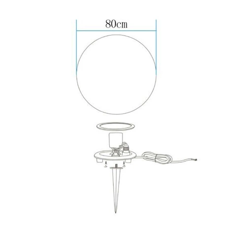 Zahradní lampa koule BALL XL bílá 80 cm