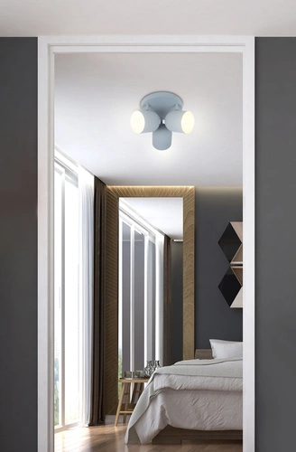 Stropní svítidlo Azuro šedé matné kulaté 3xE27 moderní do obýváku a kuchyně