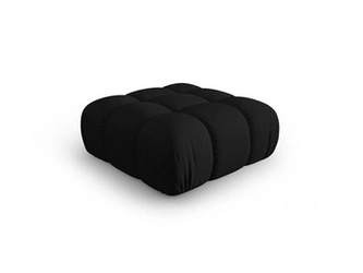 Puf Bellis Black 3D černý prošívaný do obýváku moderní čalouněný čtvercový 94x94 cm