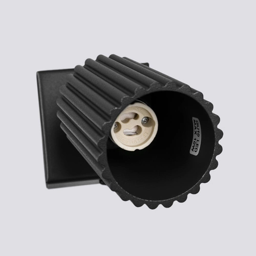 Nástěnné svítidlo KARBON černé moderní hliníkové s otočným stínidlem do obýváku a ložnice