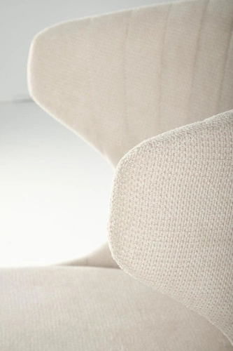 Čalouněná židle Odile béžová do jídelny a obýváku moderní na černých nohách Intesi