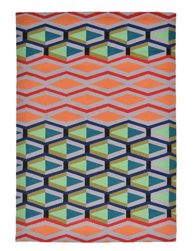 Venkovní moderní koberec Cruz 160x230 vícebarevný geometrický na terasu a balkon snadno čistitelný