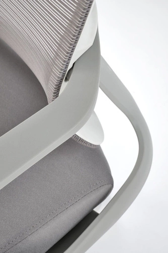 Ergonomická kancelářská židle Belm Intesi šedá na kolečkách s nastavitelnou opěrkou hlavy do kanceláře