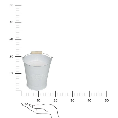 Domovní svíčka proti komárům v kbelíku 700g bílá