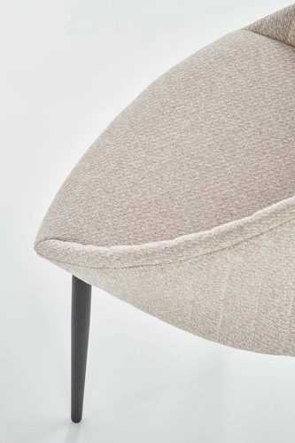 Čalouněná jídelní židle Uta béžová Intesi moderní skandinávský styl s černými nohami