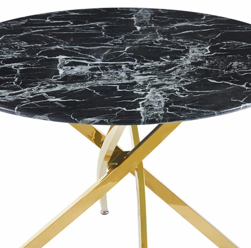 Stůl Edward Black Marble/Gold Table