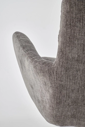 Otočná židle Ophelia šedá čalouněná do obýváku a kanceláře s područkami Intesi