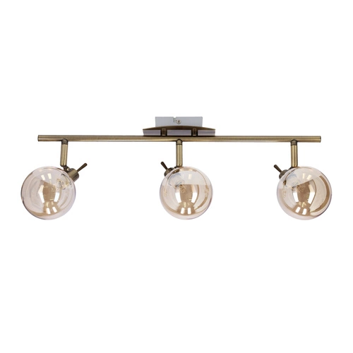 Moderní zlaté stropní svítidlo Lentini se 3 skleněnými světly do obýváku a ložnice