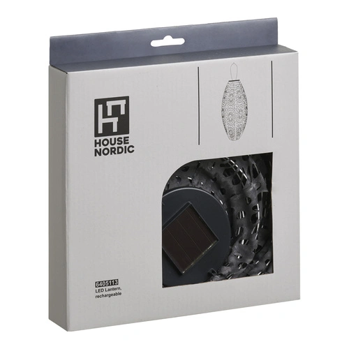 Zahradní solární LED lampion Foxdale šedý 40 cm IP44 House Nordic