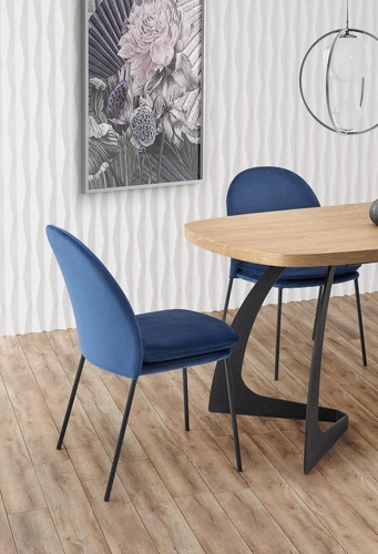 Rozkládací jídelní stůl Dovel 160–200 cm dub přírodní černé nohy moderní