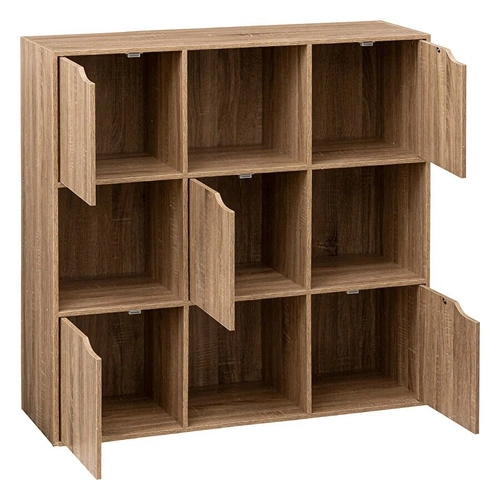 Skandinávská uzavřená knihovna do obýváku Kali 100x100 cm přírodní 5five simply smart