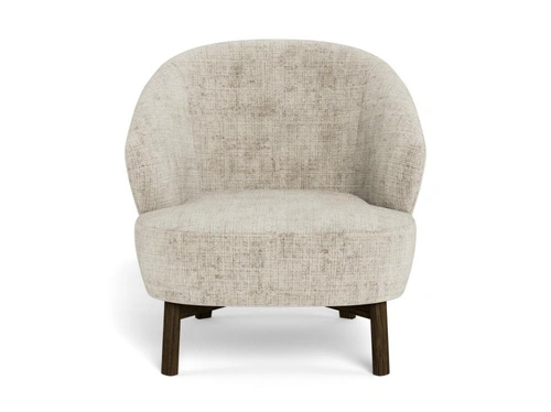 Relaxační křeslo Darlene béžové sametové do obývacího pokoje skandinávský