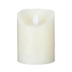 Rustikální LED svíčka Atmosphera 10 cm béžová na dekoraci obýváku nebo ložnice