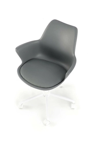 Ergonomická dětská kancelářská židle Lygas šedá, moderní otočná na kolečkách Intesi