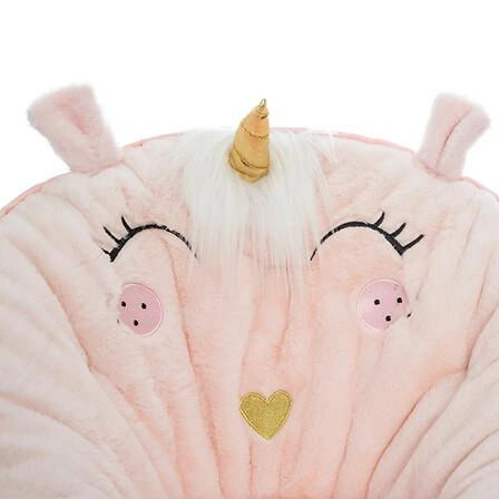 Dětská skládací židle Atmosphera Jednorožec růžová čalouněná do dětského pokoje