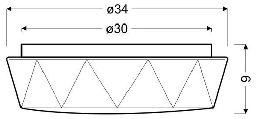 Stropní svítidlo Sky efect 1 34 polygonů 1x10W LED 4000K