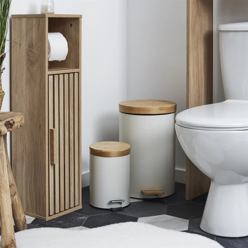 Sada 2 odpadkových košů bílá