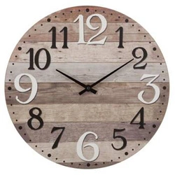 Alex 38cm vintage hnědé hodiny