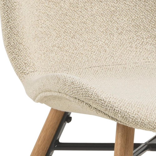 Jídelní a obývací židle Batilda skandinávská, čalouněná krémová, dubová Actona