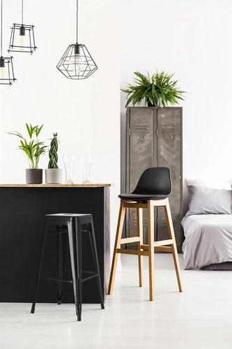 Barová stolička Paris 66 cm kovová bez opěradla personalizovaná moderní do kuchyně a k ostrůvku D2.DESIGN