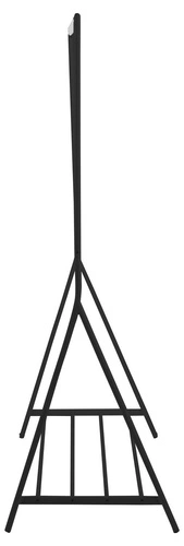 Brent černý moderní stojanový věšák na oblečení do předsíně s policí na boty Actona