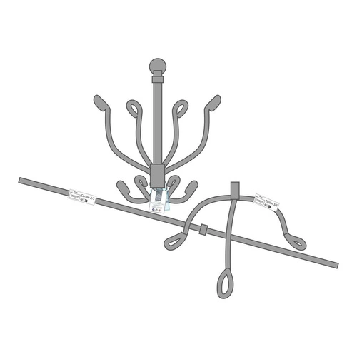 Kovový stojanový věšák Loop šedý do předsíně vintage na bundy a kabelky 170 cm