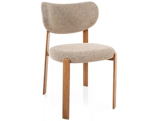 Židle Norin béžová čalouněná skandinávská do jídelny a obýváku